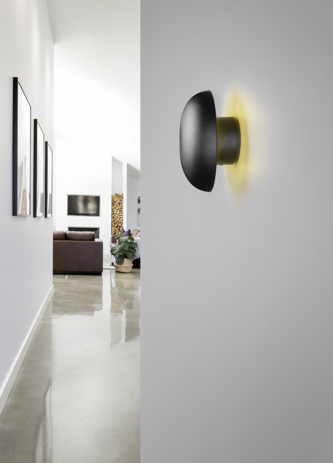 Applique murale Davey noire mat