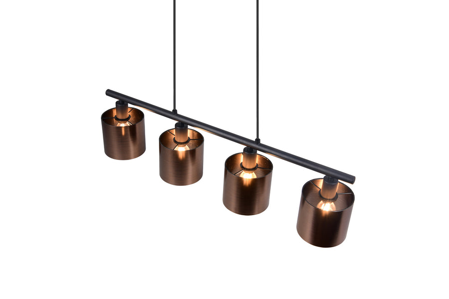 Suspension Jason 4 lumières bronze