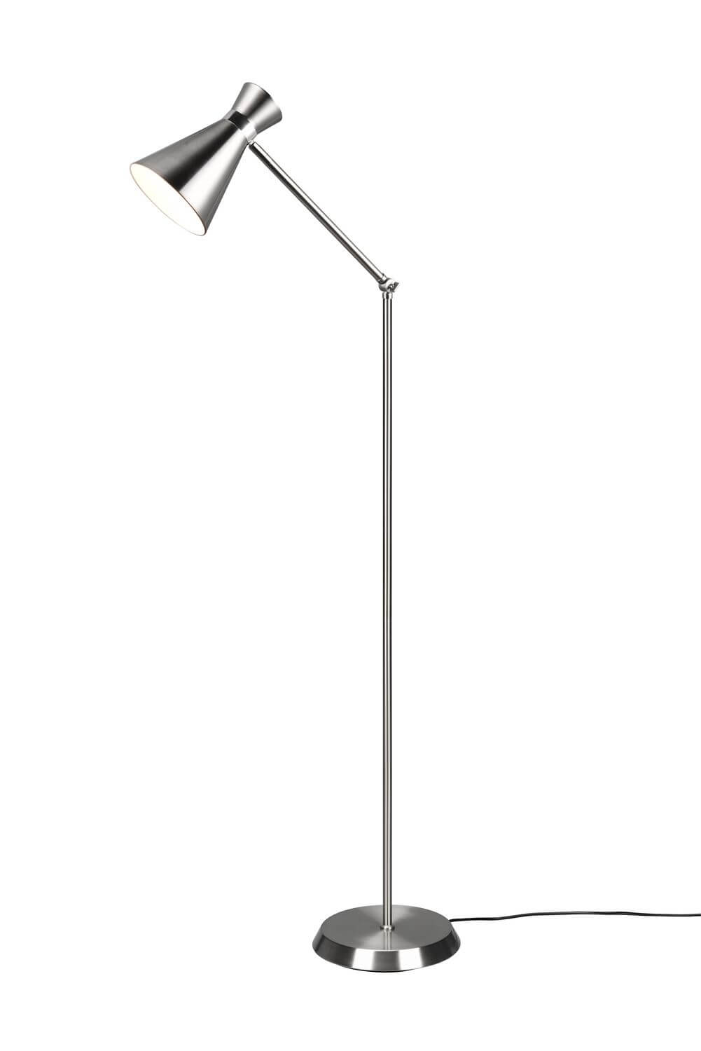 Lampadaire Enzo nickel satiné