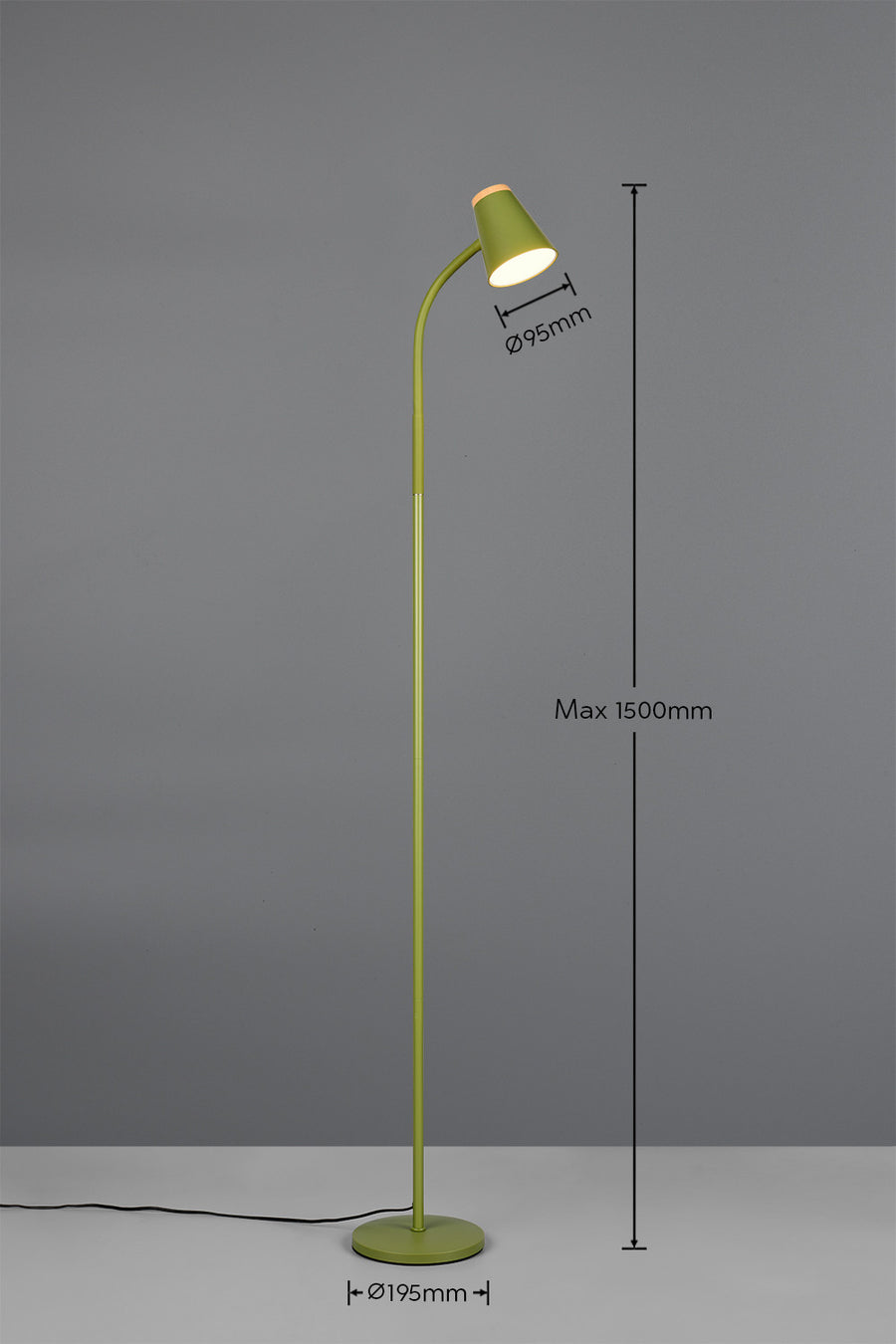 Lampadaire Pongo vert