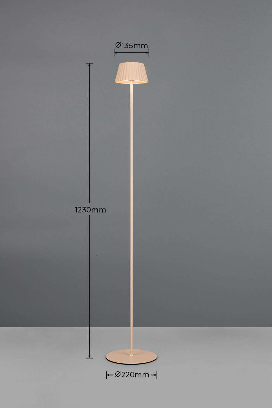 Lampadaire extérieur Suarez beige