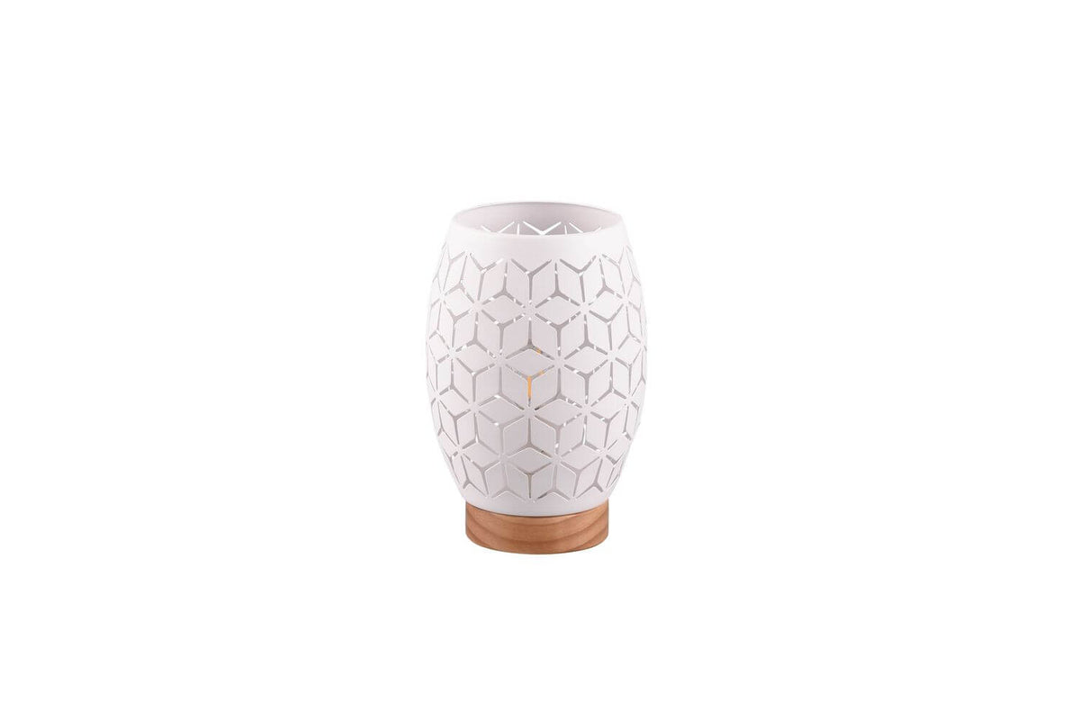 Lampe à poser Bidar blanche mat