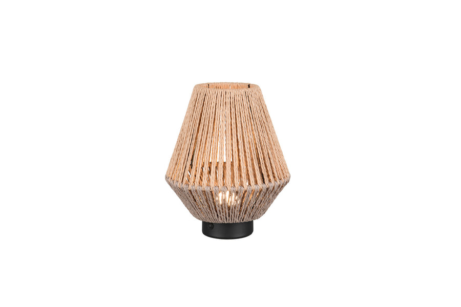 Lampe à poser Lira marron, papier