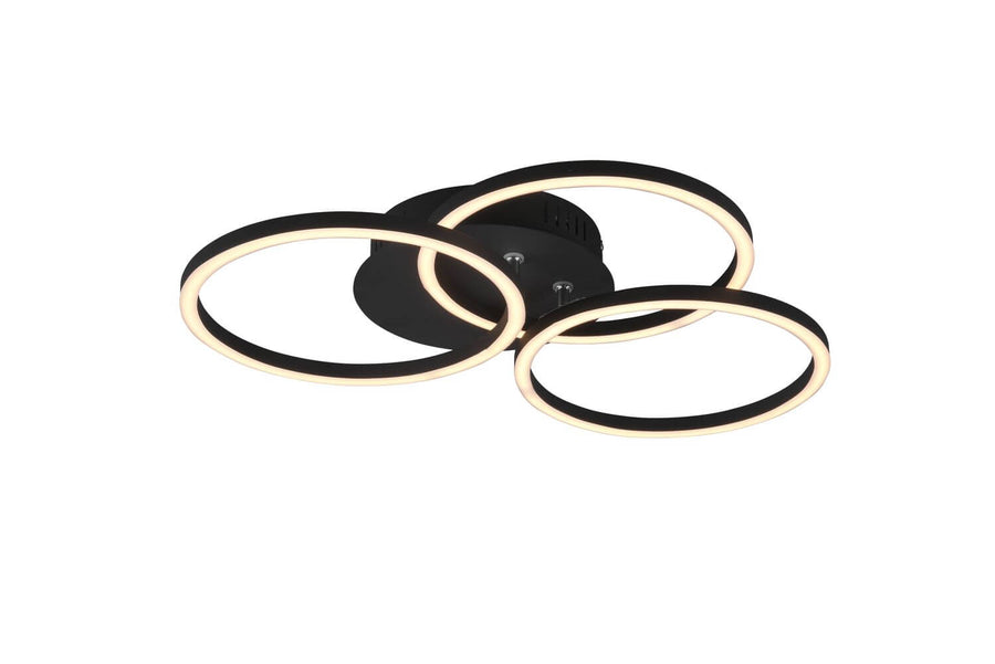 Plafonnier Circle noir mat