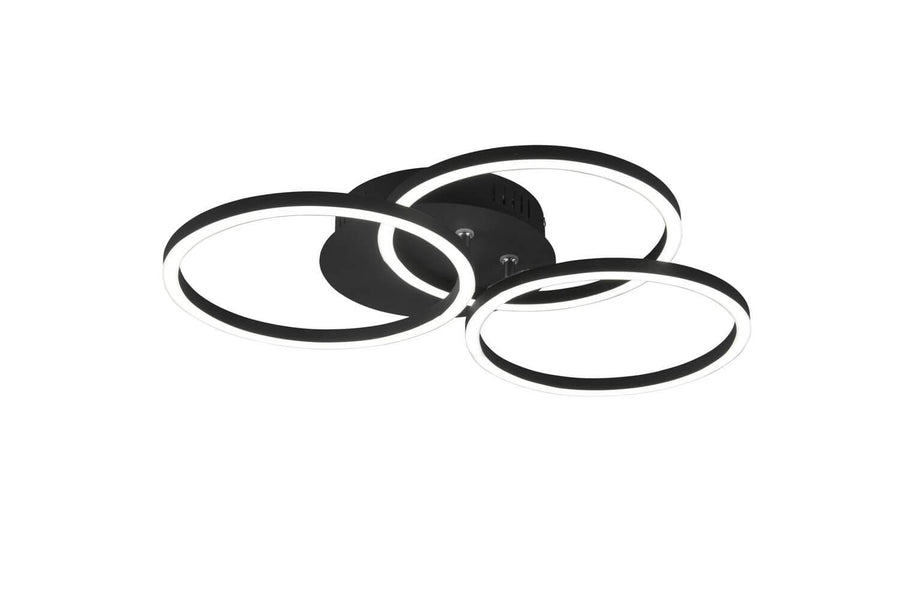 Plafonnier Circle noir mat