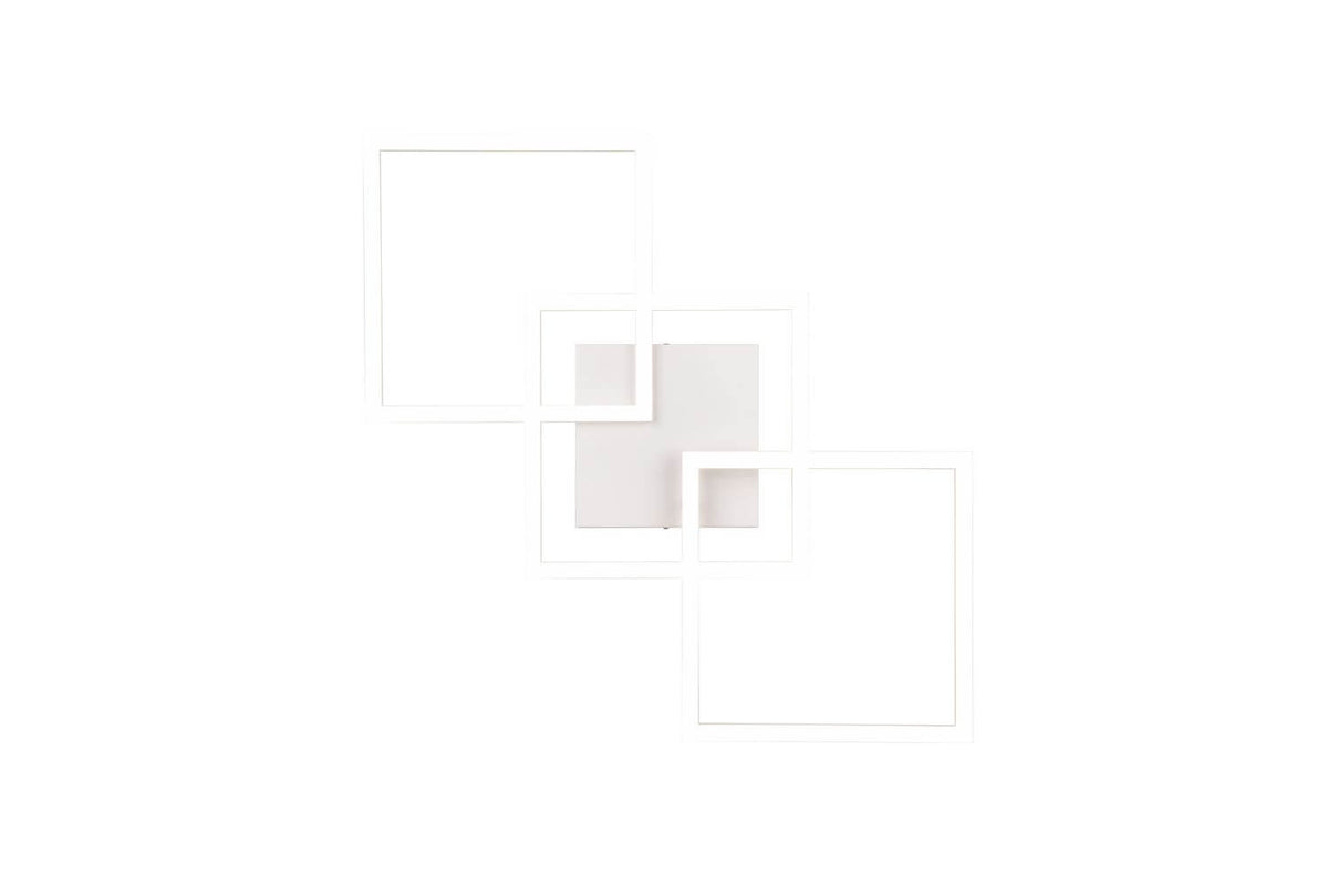 Plafonnier Trail blanc mat, L 74,5 cm