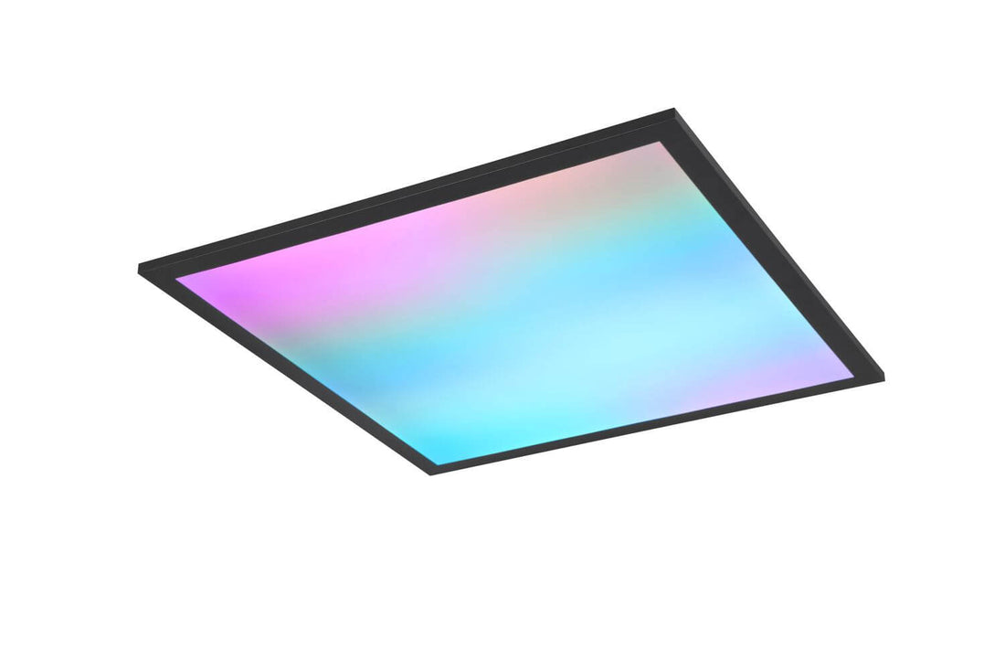 Plafonnier Beta noir mat, L 44,5 cm