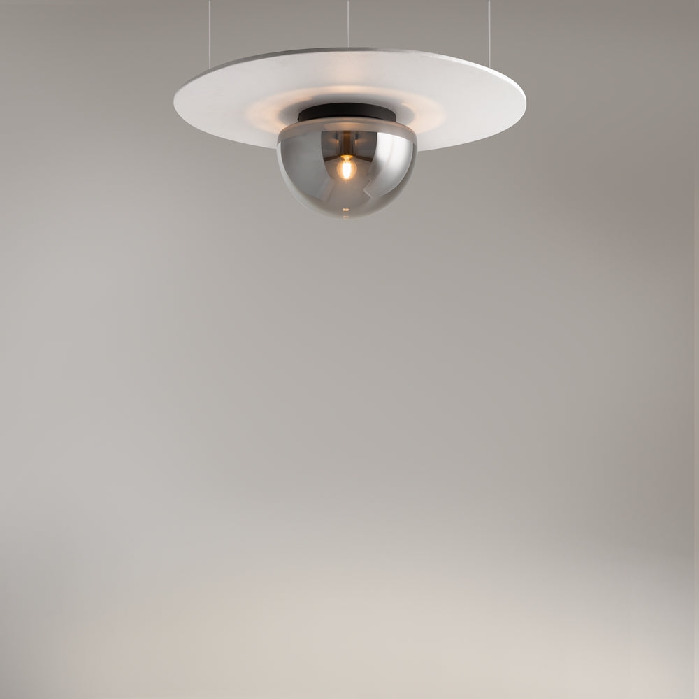 Glassy black ceiling light