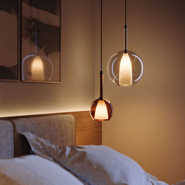 Suspension Belluna en verre, câble 1,5 m
