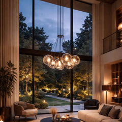 Suspension grappe grande hauteur Orb 7 lumières