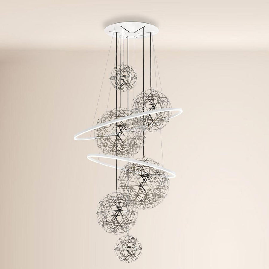 Suspension grande hauteur LED Fusion XXL 8 lumières