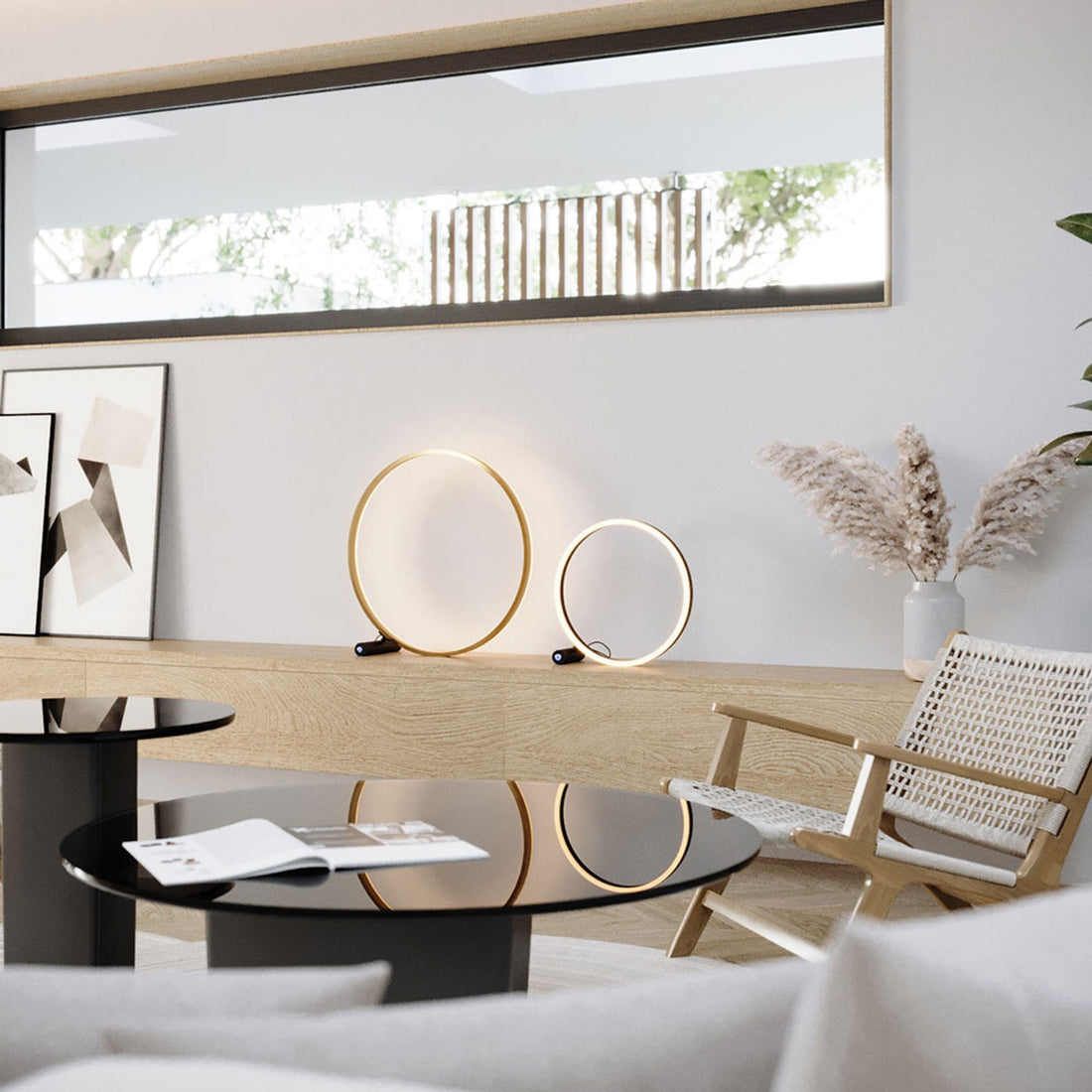 Lampe à poser LED Ring directe ou indirecte