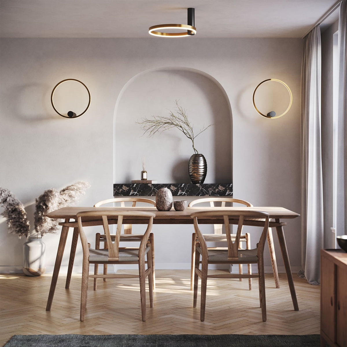 Applique et plafonnier LED Ring Air indirecte, Ø 40 cm