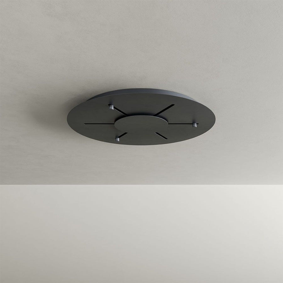 Suspension grande hauteur Velo 5 lumières, rosace Ø 60 cm, verres Ø 18 cm