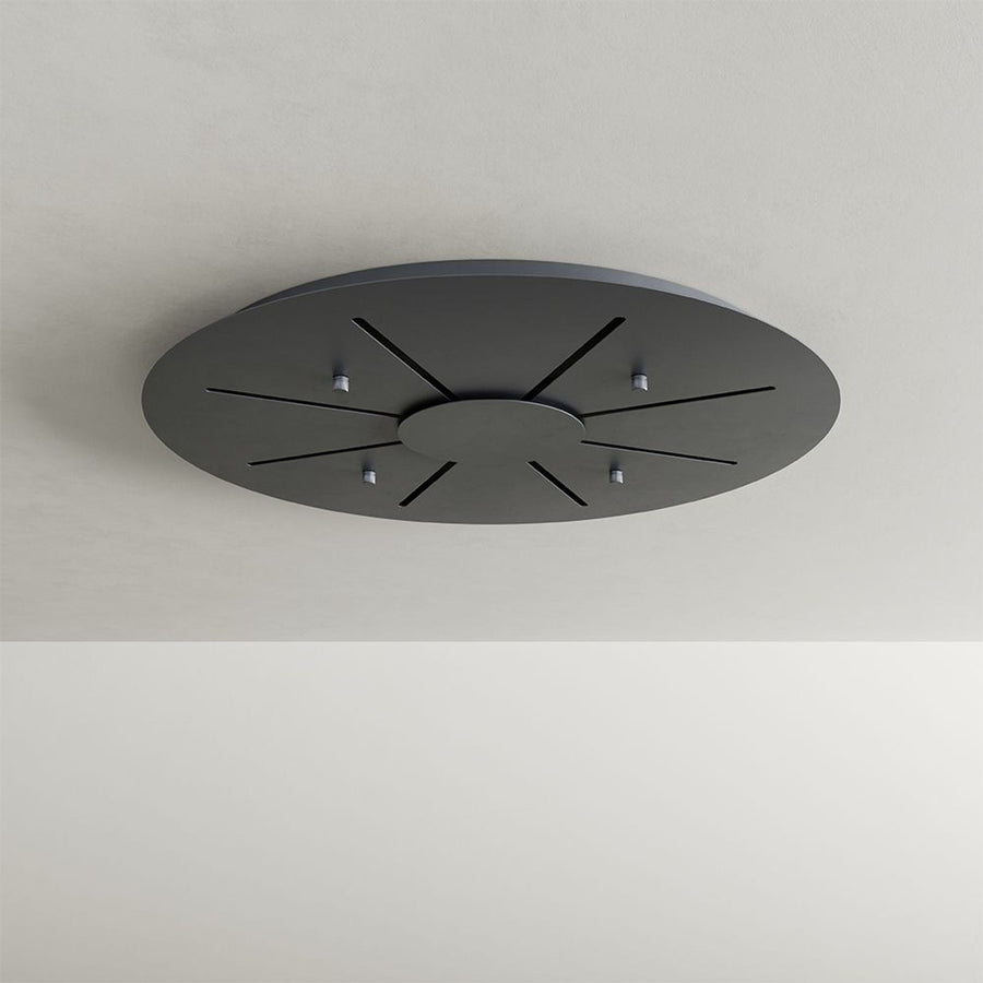 Suspension grande hauteur Velo 8 lumières, rosace Ø 80 cm, verres Ø 20 cm