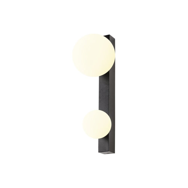 Applique murale SUN noire, double, modèle rond