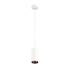 Suspension Numinos blanche et noire, H 18,5 cm