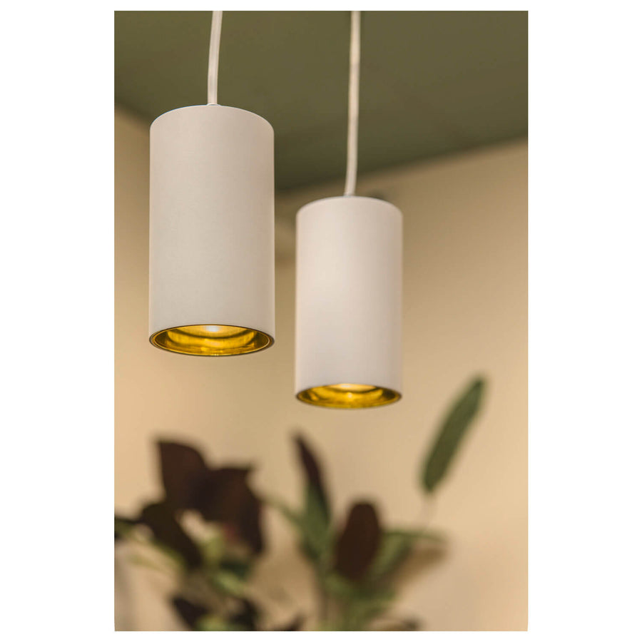 Suspension Asto 2 lumières blanche
