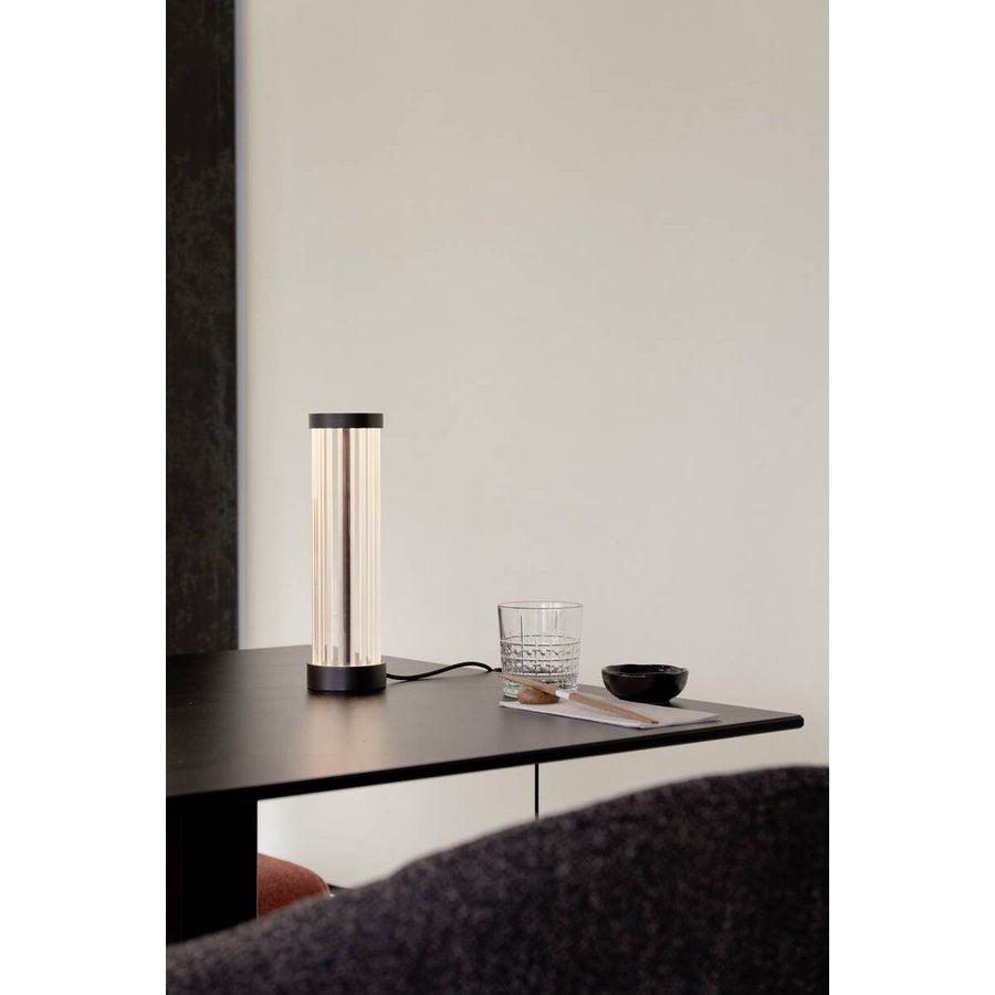 Lampe à poser Quimera bronze, verre
