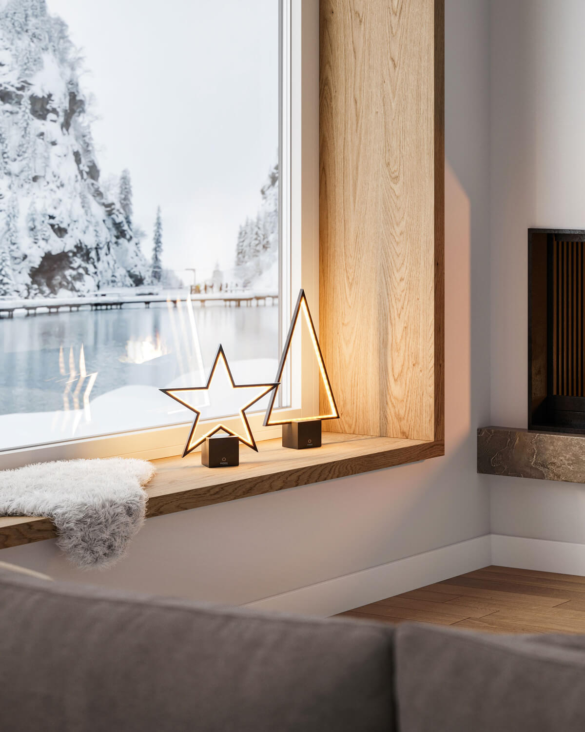 Lampe extérieure Lucy noire