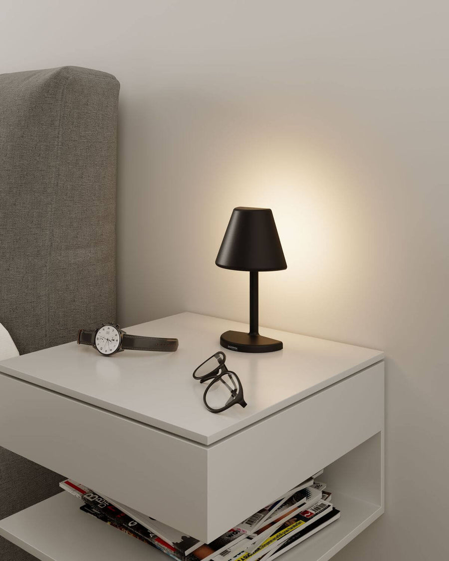 Lampe à poser sans fil Twin noire