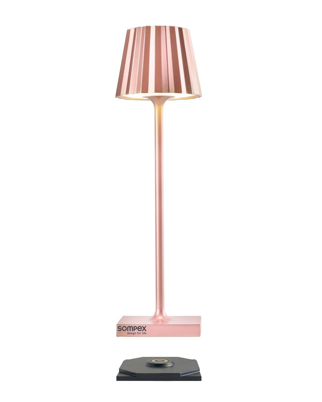 Lampe à poser sans fil Troll Nano or rose