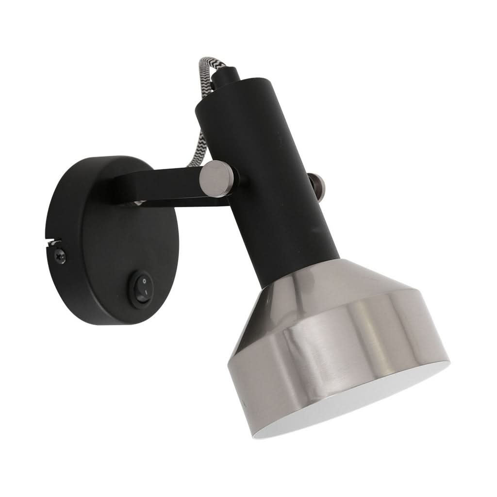 Dimmable Black Steel Wall Lamp