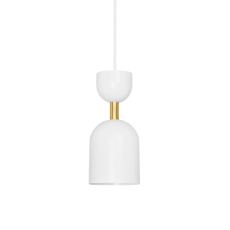 Suspension luminaire SUPURU Blanc / doré, tube laiton