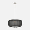Black voile fabric pendant lamp shade, Ø 60 cm | Nébra