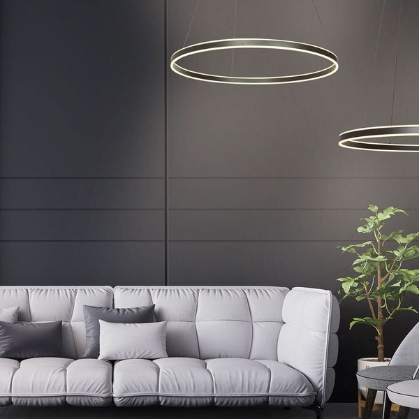 Contemporary Black Ring Pendant Light | Anir