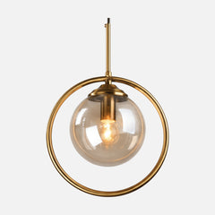 Gold and black modern glass globe pendant light | Celestial Sphere