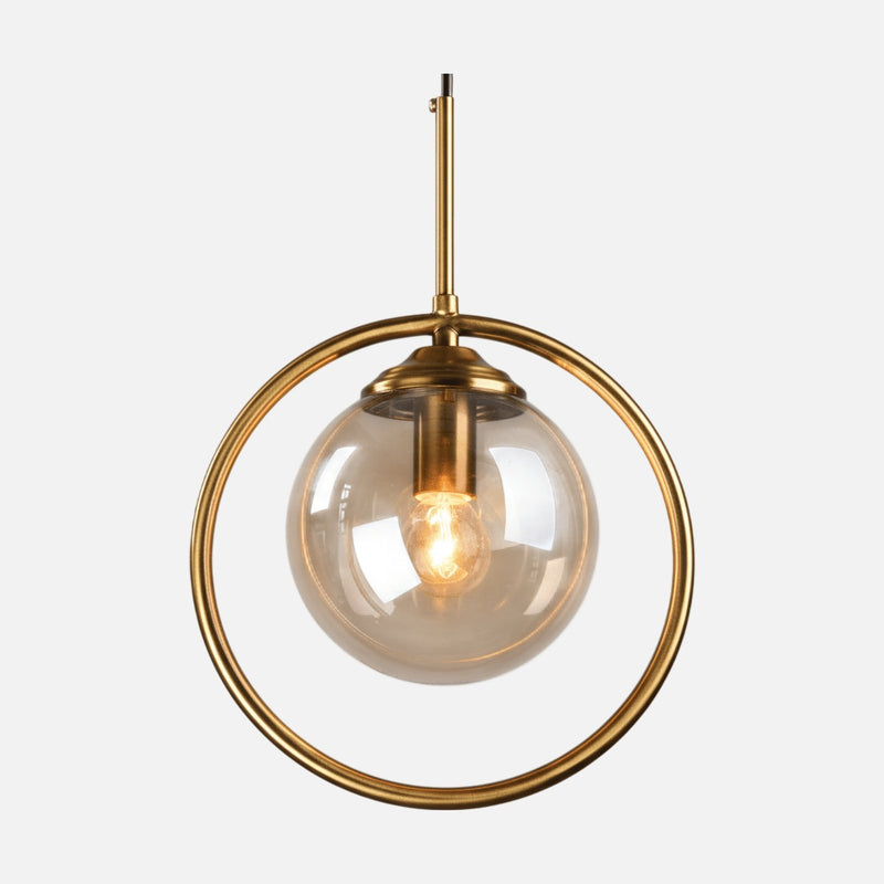 Gold and black modern glass globe pendant light | Celestial Sphere