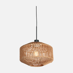Open-weave rope pendant light Ø 23 cm, natural braided lampshade | Séram