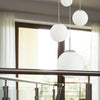 Steel Pendant Light White Globes | Hory
