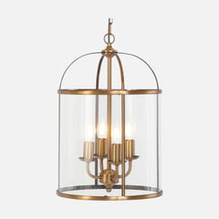 bronze lantern pendant, 4-light glass cage | Pimpernel
