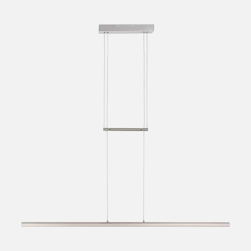 LED kitchen pendant light, 114.5 cm steel bar with touch dimmer | Liné'Acier