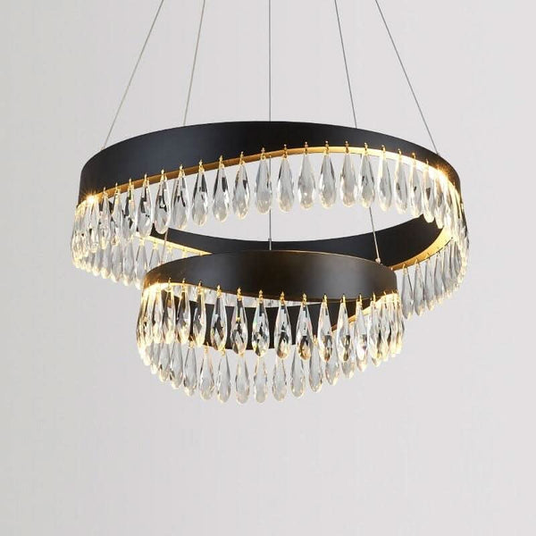 Black ring pendant light | Glossy Essence