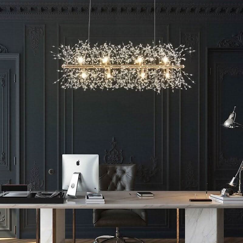 Suspension Moderne | Harmonie Envoûtante - Designix Suspension luminaire Argent Longueur 70cm Blanc Chaud