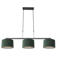 Black Pendant Light Green Velvet Lampshade | Lira