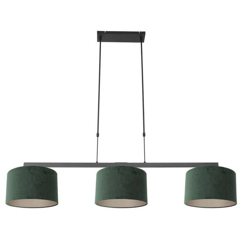 Black Pendant Light Green Velvet Lampshade | Lira
