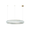Suspension ronde ZAMBELIS D64cm 45W DESIGN Albatre-Bronze