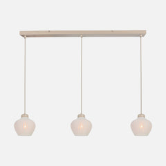 Cream-colored pendant lights