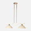 Classic amber glass pendant light, 2-light for dining room | Anthea