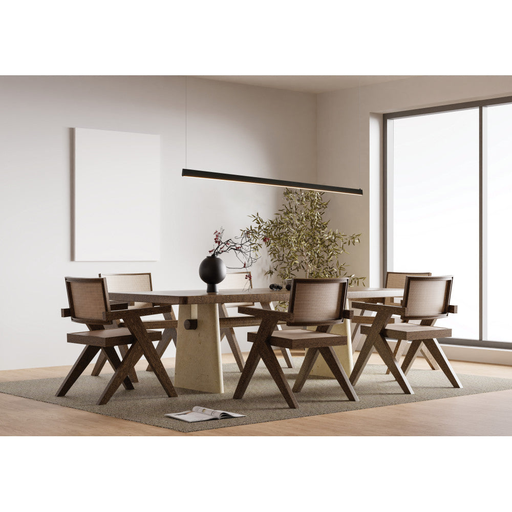 Suspension ZAMBELIS 152cm 32W Dimmable DESIGN Noir Sable 2556