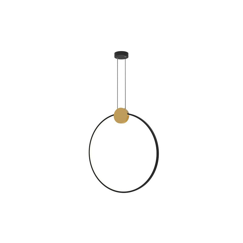 Suspension ZAMBELIS 24W D600 Dimmable DESIGN Dore et Noir Mat 23095