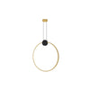 Suspension ZAMBELIS 24W D600 Dimmable DESIGN Noir Mat et Dore 23094