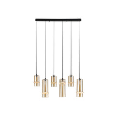 Suspension ZAMBELIS 26W Dimmable DESIGN Champagne et Noir Mat 2536