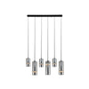 Suspension ZAMBELIS 26W Dimmable DESIGN Verre Fume et Noir Mat 2537