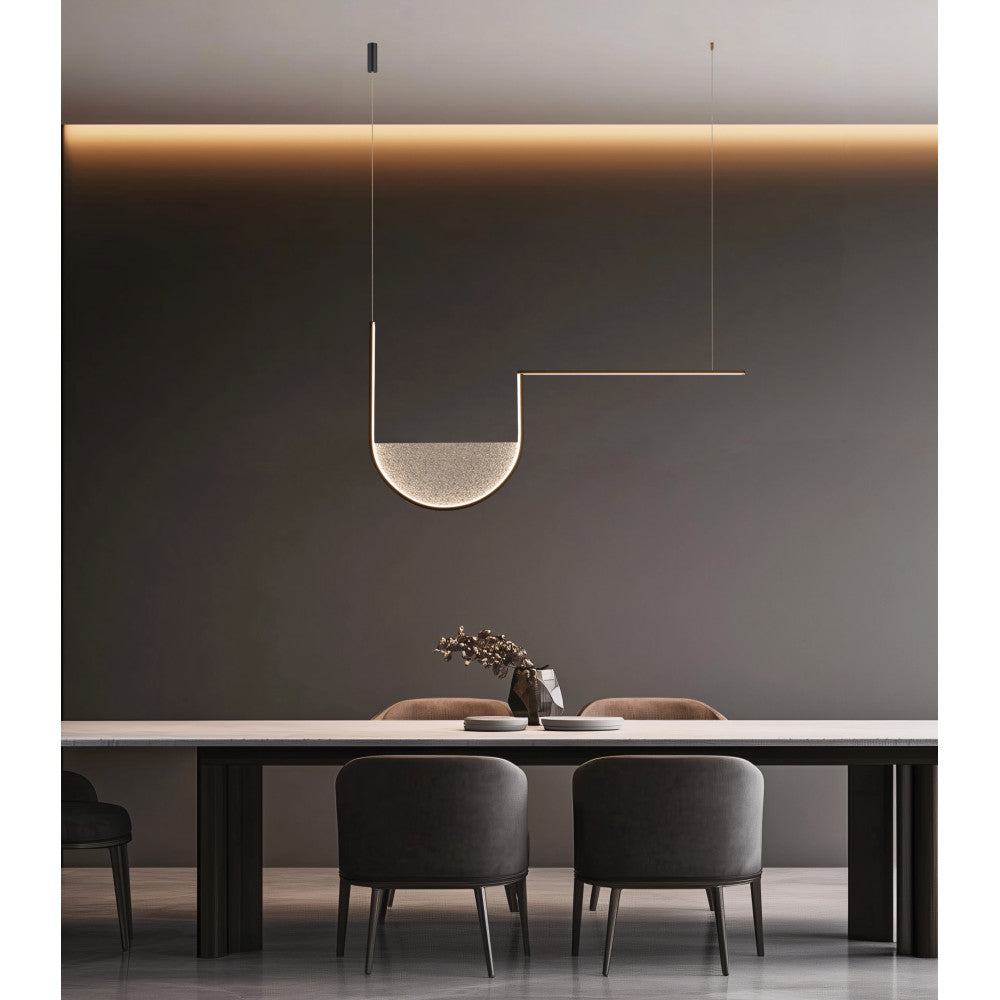 Suspension ZAMBELIS 35W Dimmable DESIGN Noir Mat et Gris 23170