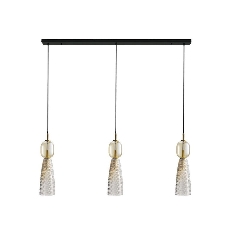 Suspension ZAMBELIS 3xE14 DESIGN Dore Sans Source 23009